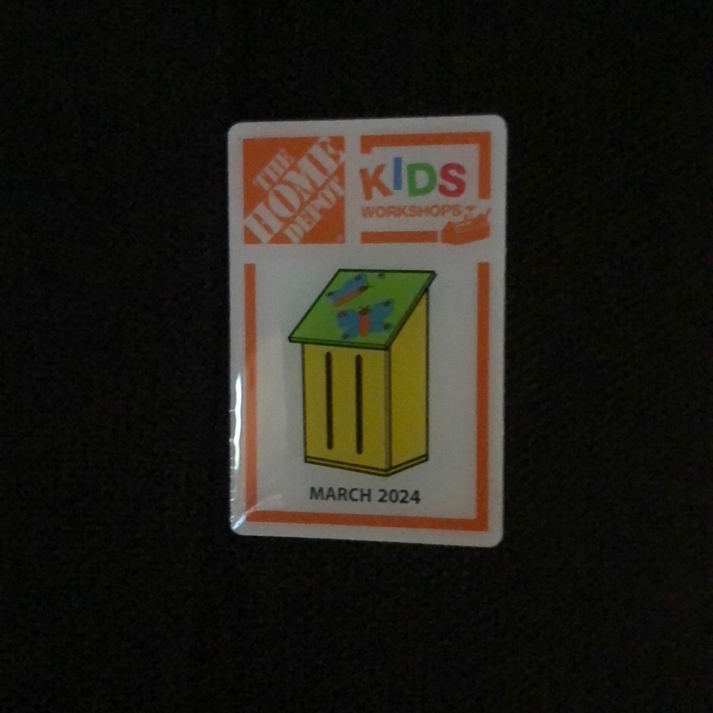 The Home Depot kids workshop 2024 pin